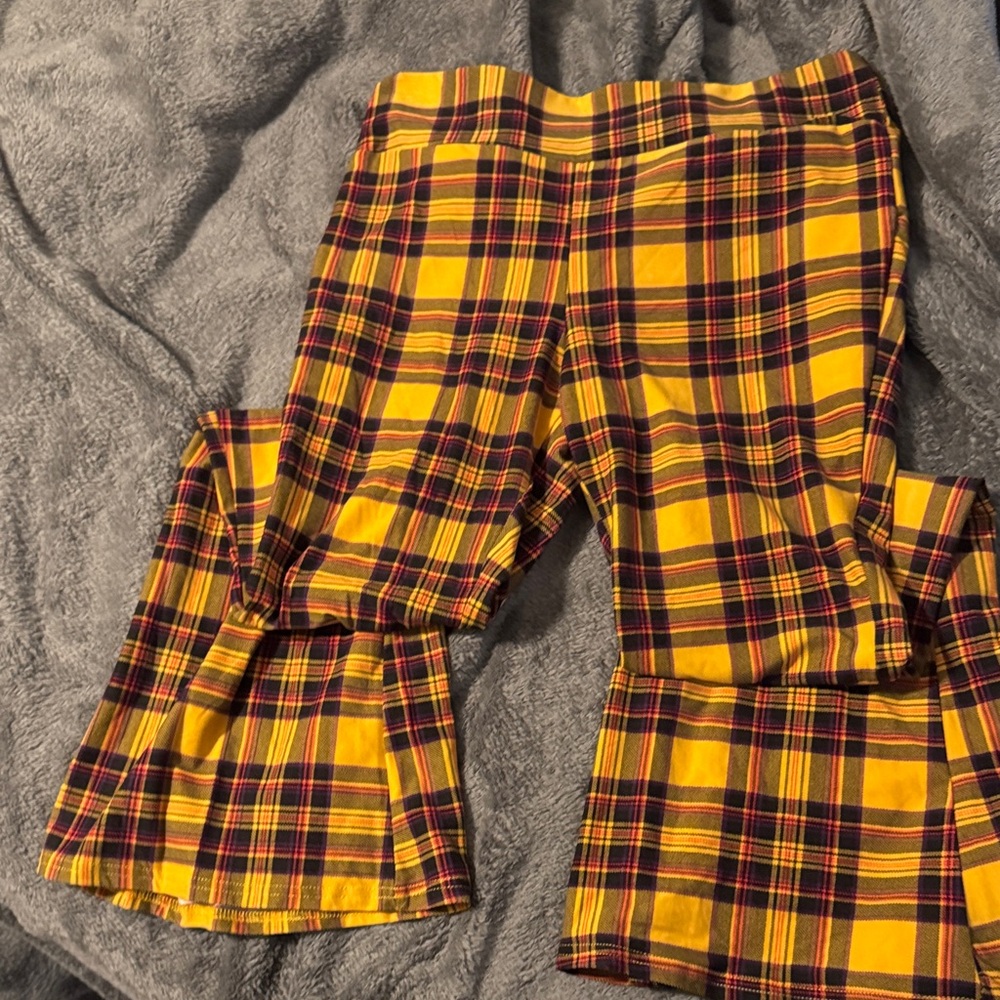 Yellow and Black Plaid Pants